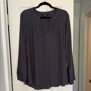 Simply Vera Vera Wang Dark Gray Blouse